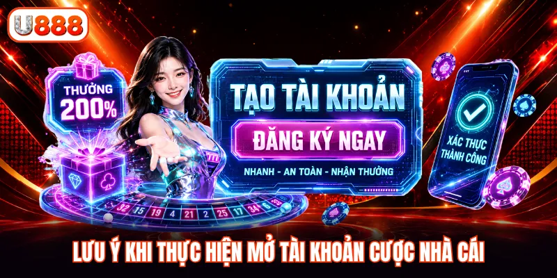 Lưu ý khi thực hiện mở tài khoản cược nhà cái